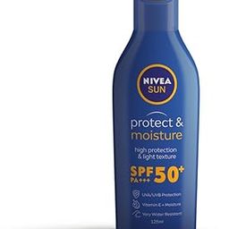 NIVEA Sun Protect And Normal Moisture 125Ml Spf 50 Advanced Sunscreen For Instant Protection| Pa+++ Uva - Uvb Protection System| Vitamin E + Moisture| Very Water Resistant| For Men & Women-0