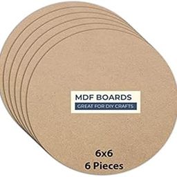 Ormango 6 Pcs 6 x 6 Inch Round MDF Boards for Art & Craft | Premium Round MDF Wood Sheets for DIY Projects, Home Decor, Painting, Coasters & School Craft Work-31