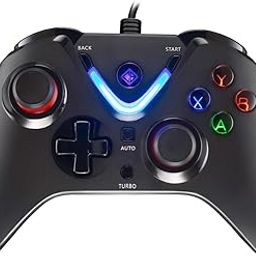 Cosmic Byte ARES Wired Controller for PC, Magnetic Triggers, Accurate Joysticks, Dual Vibration, Backit LED Buttons (Black)-1