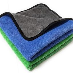 QNJL-Microfiber Cloth Towel 500 GSM, Pack of 2, for Cycle Car Bike Automobile Dust Exterior Parts Bonut Surface Components Cleaning Cloth for Home Cleaning Size 40x40 cm-1