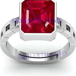 Super Quality Burma Ruby Stone 20.00 Ratti with Lab Tested Certified untreated Unheated Natural Manik Gemstone manikya Silver Plated Adjustable Ring for Women and Men-image-45