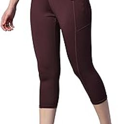 3/4th Gym Pants for Women Workout, Capri for Women with Side Pockets - Ultimate Active wear Capris Tights for Women Workout|Yoga Pants for Women (015)-92