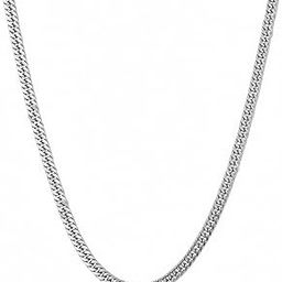 Trendy Classic Stainless Steel Curb Chain Silver Necklace, Silver Plated Chain for Men (Silver) (Ycssch-24Curb-Sl)-image-10