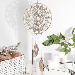 Haoser Pack of 1 Pices Wooden Dream Catcher, Wall Hanging Decor, Bedroom Kids, Home Decoration, Art Ornament Craft Gift, Wall Decor, Dream Catcher for Home Wall Decoration-image-48