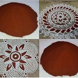 Shubh Sanskar Bharti Rangoli Colors Premium Brown Soil Rangoli Powder - Semmun Kolamavu,Semman 1Kg-image-4