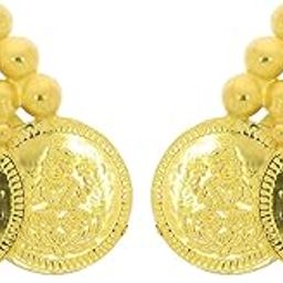 22KT Yellow Gold Stud Earrings for Girls-image-67