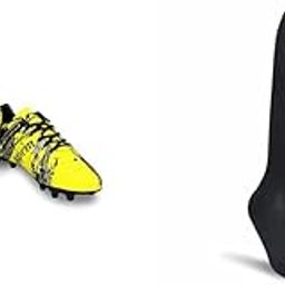 Storm Football Shoe for Mens | TPU Sole with PVC Synthetic Leather Upper for Hard and Grassy Plain Encounter Football Stockings for Men & Women, Knee Length Stockings, Football Socks, So-image-56