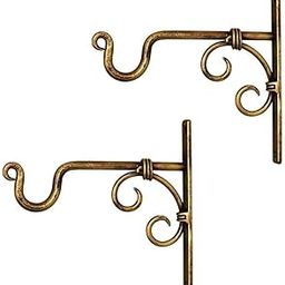 MetalTouch Wall Hanging Plant Hook for Planters Lanterns Bird Feeders Wind Chimes Hanging Baskets Ornaments String Lights Indoor Outdoor Balcony Set of 2 (Golden)-image-99