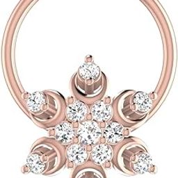 avsar 18K Rose Gold & Certified Diamond Nosering For Women's/Girls | Stylish & Elegant | AVNO129PA-picture-28