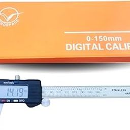 NUHARK Digital Vernier Calipers 6 Inch 150mm, Stainless Steel, Large LCD Display, Durable & Accurate, Electronic, Auto-Off Feature, For Professionals & Students, 0-150mm/0-6in Measurement Tool-image-80