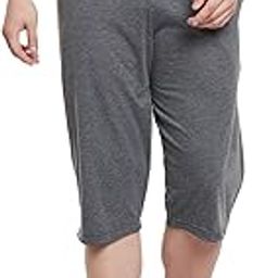 Gray Cotton Blended Capri for Men-B5539-image-97