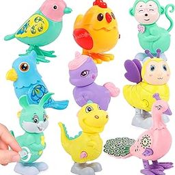Zest 4 Toyz 3 Pcs Jumping Bird, Rabbit & Animal Wind Up Toys for Babies Key Operated Crawling Walking Toy Set for Kids - Fun & Interactive Animal Toy Set for Boys & Girls- Assorted Color & Design-4