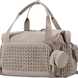 CALANDIS™ Diaper Bag with Shoulder Strap Large Maternity Bag for Women Nurses Work Gym Brown | Diapering-image-68