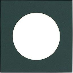 CountryArtHouse Forest Green Acid Free 18x18 Circle Picture Frame Mat with White Core Bevel Cut for 14x14 Pictures - Fits 18x18 Frame - Pack of 1 Matboard Show Kit with Acid Free Backing & Clear Bag-image-97