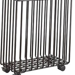 Creations Rolling Laundry Basket Movable Laundry Sorter Cart for Bathroom Dorm Bedroom Black|Home Decor|Figurines-image-35