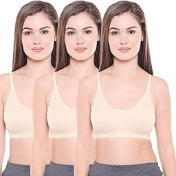 Women's Cotton & Spandex Non-Padded Non-Wired Sports Bra (Pack of 3) (E1608SSS-38B_Skin_38)-picture-8