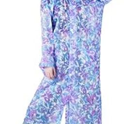 Waterproof abstract printed Long/Full Raincoat for women & Girls with adjustable Hood.-picture-49
