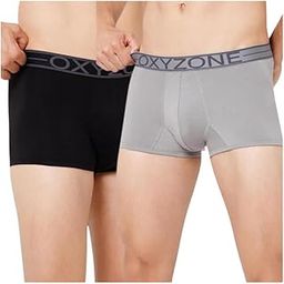 Men's Trunks Ultra-Soft Comfort Fit with Waistband - Premium Pima Cotton Modal Blend Underwear (Pack of 2)-1