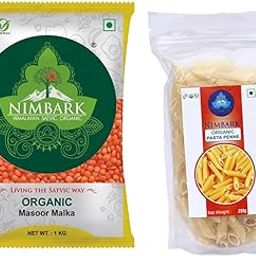 NIMBARK Masoor Malka | Best Lentils | Protein-Rich | 1kg + Penne Pasta - Ideal for Creamy & Chunky Sauces (250gm)-30