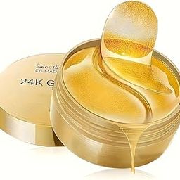 olerthf Under eye Patches for Dark Circles with 24k Gold, Eye Cooling Gel Pads,Treats Dark Circles, Fine Lines And Wrinkles,Golden Eye Mask (60pcs)-image-88