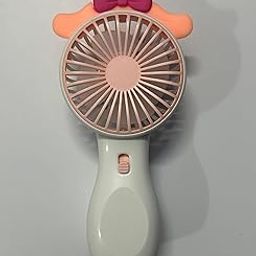 Portable Mini Handheld Kids Fan - USB Rechargable Electric Fan (White Peach)-image-92