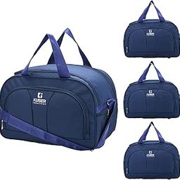 4 Pcs Nylon 44 LTR Duffle Bags for Travel for Women with Shoulder Strap | Water Resistant Luggage Bags for Mens | Spacious Hand Carry Bag for Travelling Flight | Figo-D | Navy Blue-image-78