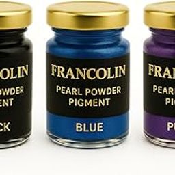 Francolin | Black, Blue & Purple | Mica/Pearl Powder Pigment | Non Toxic | Vibrant Metallic Glowing | for Soap, Epoxy Resin, Painting, Nail Art & Craft, Cosmetic, Slime | 20g*3-image-96