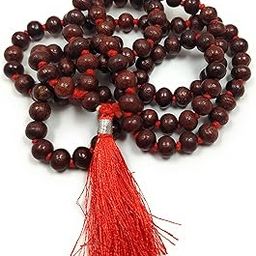 Natural Original Exclusive Red Sandalwood Pure Lal Chandan ki mala 108+1 Beads & Rosary String for Jaap, Pooja 8 mm Jaap Mala Wearing in Neck/Holding Men Women Boys Girls Meditation-image-88
