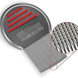 Nit Free Terminator Lice Comb, Professional Stainless Steel Louse and Nit Comb for Head Lice Treatment, Removes Nits (2022 New Model)-3