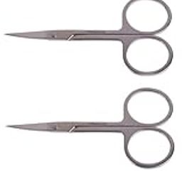 Toolbux 4PC Stainless Steel Beauty Makeup Mini Small Scissors Size Eyebrow Nose Hair Manicure Pedicure Shears Cosmetics Tool (4.5 inch)-image-9