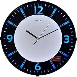 Oreva Back Light Round Plastic Abstract Analog LED Wall Clock (32 x 32 x 4 cm, Blue, AQ 1667)-13