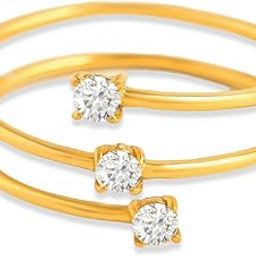 925 Sterling Sliver, 18 Kt Gold Plated Solitaire Spiral Adjustable Ring, Fine Jewellery Gifts for Women & Girls, Assured Purity & 6 Month Warranty*-image-15