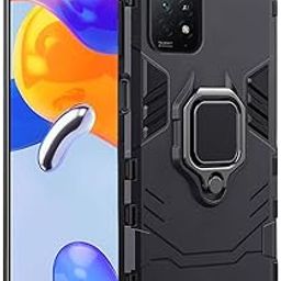 TheGiftKart Tough Armor Bumper Back Cover Case for Mi Redmi Note 11 Pro/Pro Plus 5G | Ring Holder & Kickstand | 360 Degree Protection Back Case for Redmi Note 11 Pro/Pro Plus 5G (PC, TPU | Black)-3