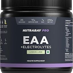Nutrabay Pro EAAs with Electrolytes (Essential Amino Acids) - Lemon Lime, 250g-28