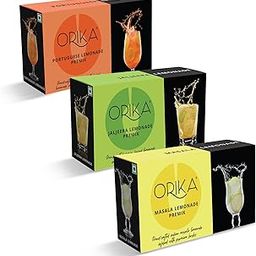 Orika Jaljeera, Masala & Portuguese Lemonade Variety Pack | 30 Sachets (10 Sachets Each Flavour) 1.14kg | Infused with Natural Herbs | Handcrafted Instant Drink Premix | Refreshing Summer Drink-image-11