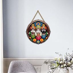 DSticker MDF Wall Hanging Decoration For Pooja Room Jagannath Wall Spiritual Decor Items Wall Hangings For Gift | Jagannath Idol Decoration Item For Home | Wood Plaque Wall Hanging For Temple-image-22