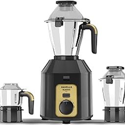 Havells Klassic 1000 Watts 3 Jar Mixer Grinder| High Speed Mixie 22000 RPM Motor|100 Minutes Continuous Run Time|Rust Resistant 304SS Blade| Jars with Handle| 5 Yr Motor Manufacturer Warranty (Grey)-image-36
