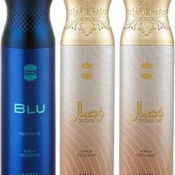 Ajmal Blu & Wisal Deo & Wisal Deodorant Spray - For Men & Women (200 ml, Pack of 3)-25