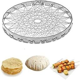 Pavan Ecommerce Stainless Steel Chota Tandoor Jali for Gas saver, Rasoi Roaster Grill For Kitchen (Silver) - Pack of 2 Chota Thandoor 2-image-57