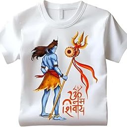 Om Namah Shivaya Printed T-Shirt – Unisex Spiritual Cotton Tee for Men & Women | Lord Shiva Graphic Round Neck T-Shirt-image-71