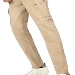 Men's Regular Fit Mid Rise Solid Cargo Chino Pant with 6 Pockets Stretchable-picture-11