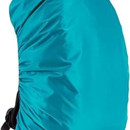 KARBD Rain and Dust Cover with Pouch for 20L-30L-40L Backpacks Luggage School Laptop Bags Hiking Camping Traveling PU Coated Waterproof Nylon Cover with Grip Buckle Elastic Closure (Turquoise Blue)-image-52