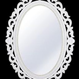Plastic Artline Antique Oval Style Wall Mirror | Mirror Frame For Wall Décor | Oval Mirror Oval Sculpt For Home Décor, Living Room, Bedroom And Bathroom (34.5 Cm X 54.5 Cm) (Silver)-picture-22