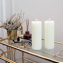 LTYNE Paraffin Wax Unscented Pillar Candles (2 X 6 Inches) | Home Decoration Candles | Diwali Candle | Birthday Candle | Valentines Candle | New Year Candle | Pack of 2 (Ivory)-image-19