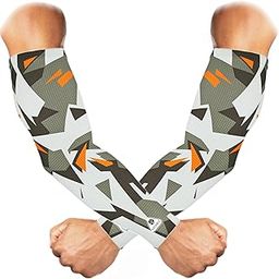 Arm Sleeve Unisex Sports Compression Sun Protection UV UPF 50 Cooling Sleeve Tattoo Cover Up Men & Women Cycling Cricket Biking Riding Golf Football Basketball & Running DP13-image-62