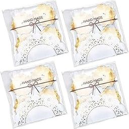 MADHAV ENTERPRISES Candy & Cookie Plastic Gift Bag| Perfect for Birthday Parties, Weddings, Festivals, and Gift Wrapping 50 Pieces (White)-image-92