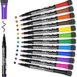 Martivo White Board Marker - 12 Pcs Color Set Marker Pen, Magnetic Dry Erase Markers Fine Tip Low-Odor Whiteboard Markers for Kids, Teacher Supplies for Classroom, Office and School-image-60