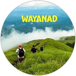 BIRD'S MIND Wayanad Fridge Magnet for Office HomeKitchenRefrigeratorDoor DecorationWooden Multicolor Artistic Travel Souvenir Gift L X H 3 X 3 Inch-image-56