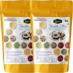 Laven Health Mix Pack of 2 500gr (1 kg), Millets - Multigrain Powder, 100% natural over 23 ingredients of multigrain porridge without preservatives, artificial colours or added sugars.-image-32