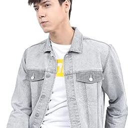 Men's Cotton Blend Standard Length Trucker Fit Full Sleeve Jacket-image-46